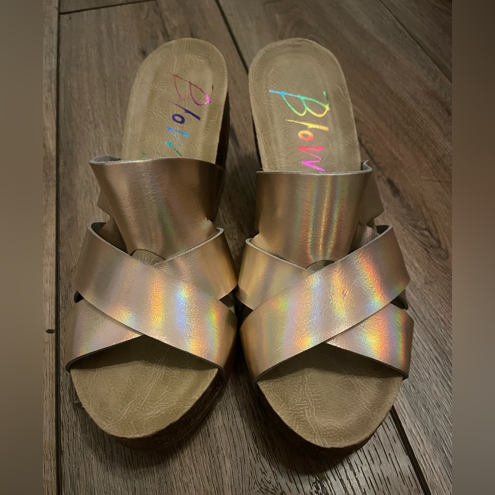 Blowfish Rose Gold Wedge Shoes
